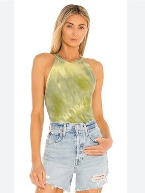 Easy Breezy Tank in Green Ripple Combo